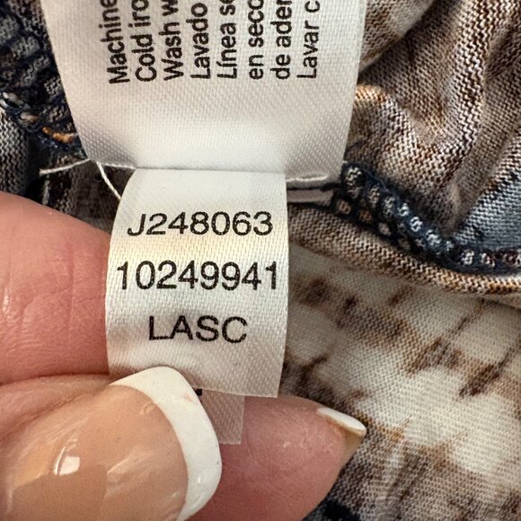 Venus Lascana Dress Womens Sz Small Blue Rust Soft V-Neck Sleeveless Knee Length - Picture 8 of 9